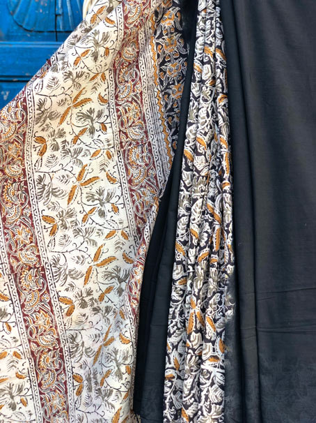 Pure Cotton Kalamkari Mulmul Saree - Image 2